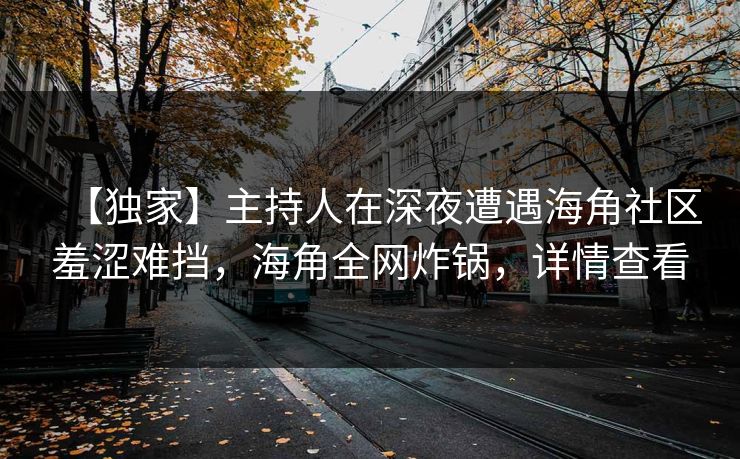 【独家】主持人在深夜遭遇海角社区羞涩难挡，海角全网炸锅，详情查看