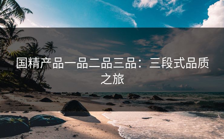 国精产品一品二品三品：三段式品质之旅