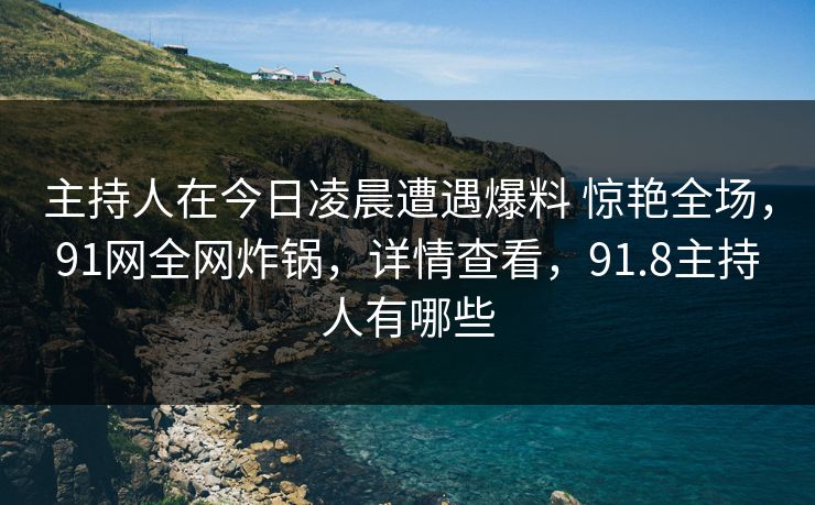 主持人在今日凌晨遭遇爆料 惊艳全场，91网全网炸锅，详情查看，91.8主持人有哪些